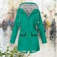 thumbnail image 1 of Aoujea Plus Size Winter Rain Jacket Coats for Women, Women Solid Color Rain Jacket Outdoor Hooded Windproof Loose With Pocket Coat Shacket Jacket for Fall ,Winter, 1 of 5