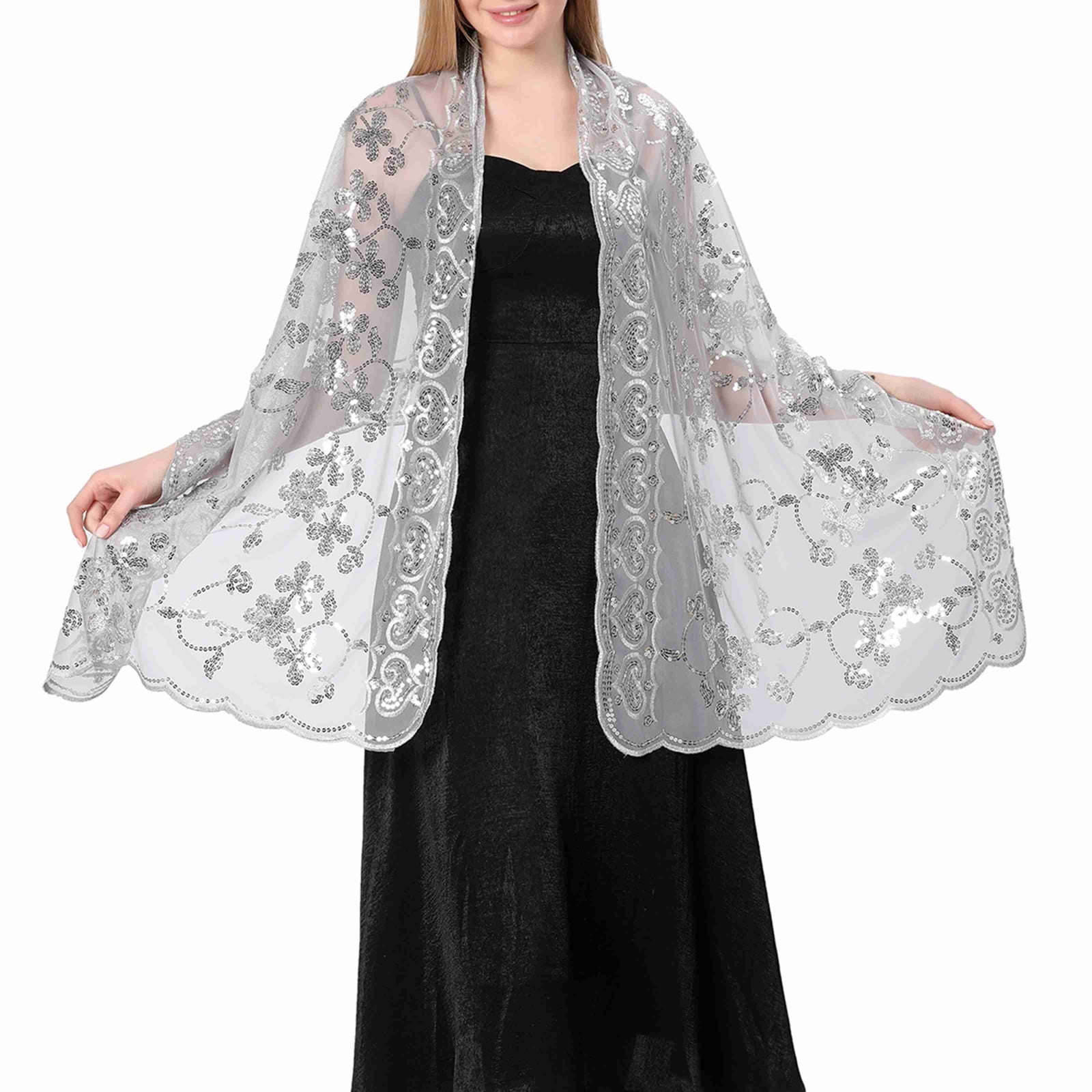 navy blue dress for baby girl Ivory with Black Tips Faux Fur Shawl (Butterfly Wht03) – Sissily Designs main image 1