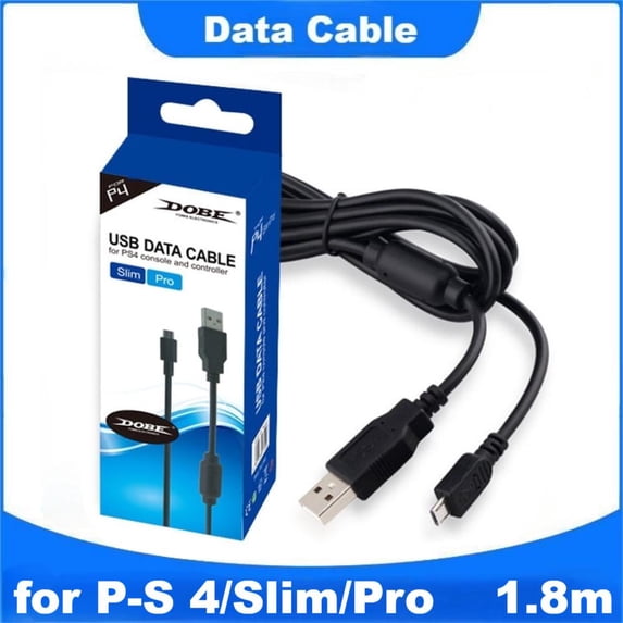 Aousin 1.8m USB Data Cable Multi-Purpose Wireless Controller Charging Cables Controller Connection Cable for PS 4/Slim/Pro