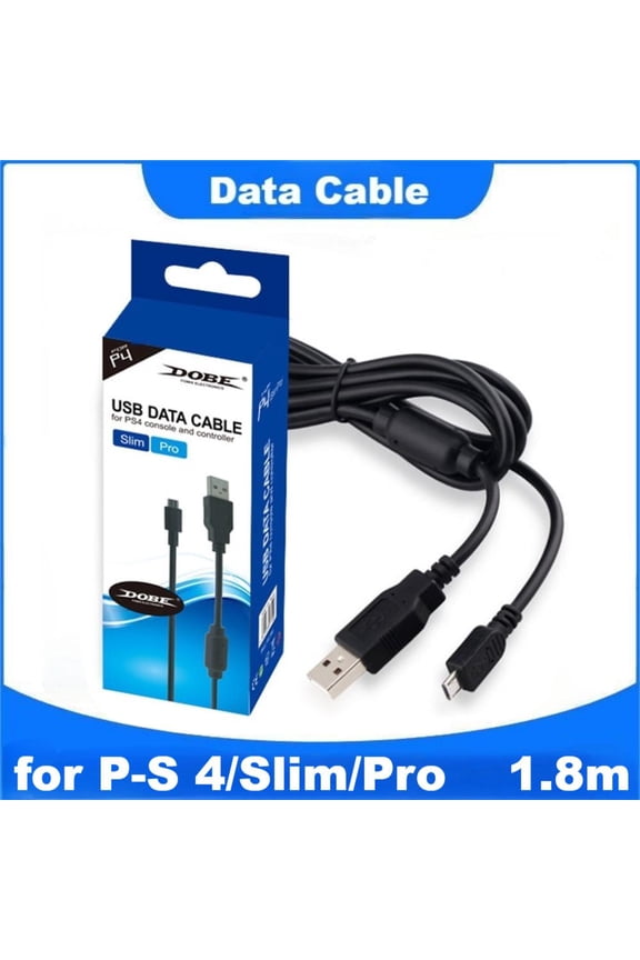 1.8m USB Data Cable Multi-Purpose Wireless Controller Charging Cables Controller Connection Cable for PS 4/Slim/Pro