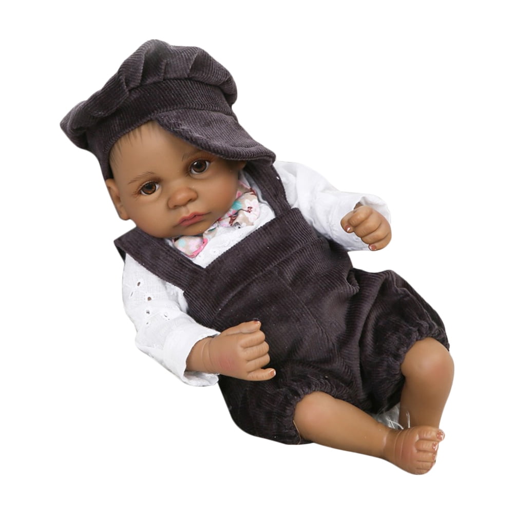 Reborn Baby Dolls 17 inch Realistic African American Dolls Full Vinyl Gift  Box, Kids Child Ages 3+ 