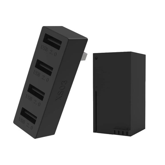 Aousin 4 Ports USB Hub 2.0 for Xbox Series X/S, High Speed USB Hub Splitter Expansion Adapter Compatible with Xbox Series