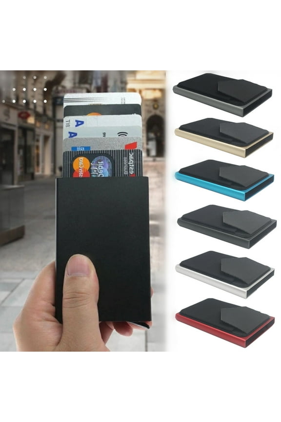 Unisex Modern Card Wallet, Black