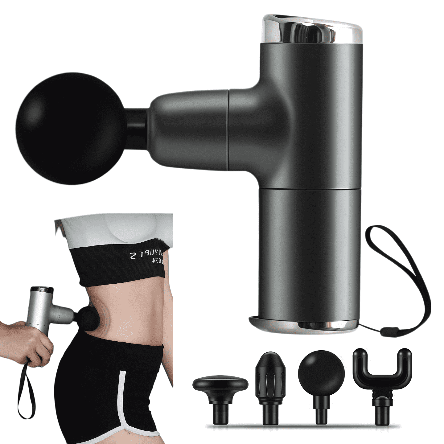 Aovd 2026 New Deep Tissue Mini Massage Gun - Quiet and Portable Handheld Small Massage Gun for Treating Muscle Soreness, Back Pain and Body Ache(Black)