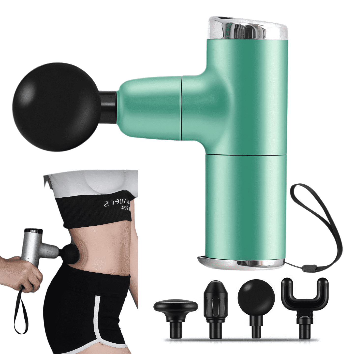 Aovd 2026 New Deep Tissue Mini Massage Gun - Quiet and Portable Handheld Small Massage Gun for Treating Muscle Soreness, Back Pain and Body Ache(Green)