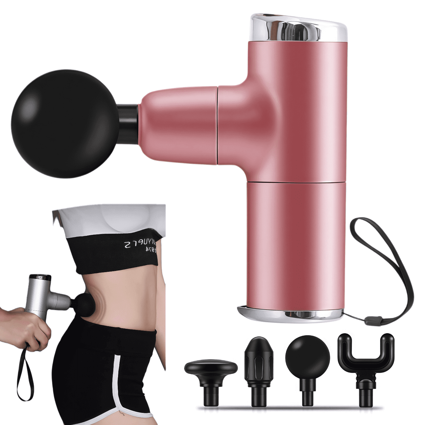 Aovd 2026 New Deep Tissue Mini Massage Gun - Quiet and Portable Handheld Small Massage Gun for Treating Muscle Soreness, Back Pain and Body Ache(Pink)