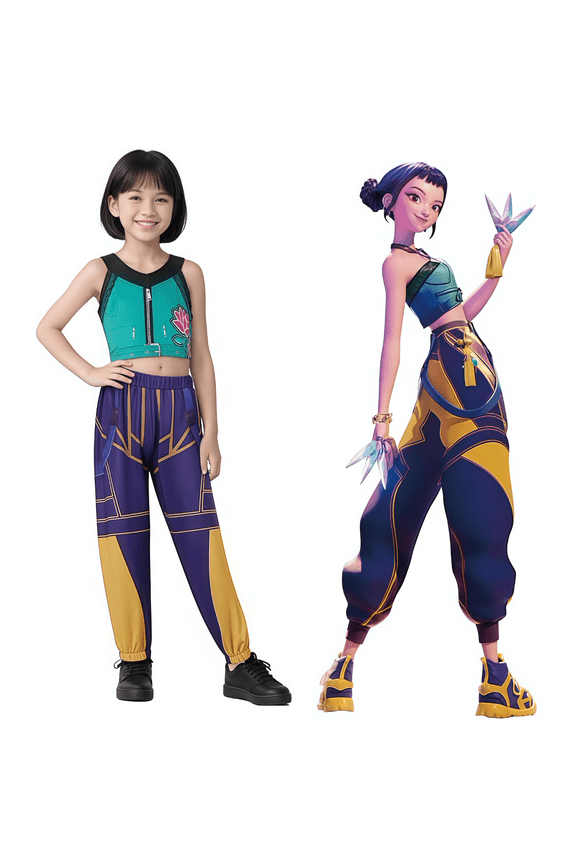 2026 New Girls Pop Singer Outfit Set for Pendant Dance, Stage Party Theme Dress Up, Birthday Gifts, party Stage Star Cosplay Dress Up A(150)