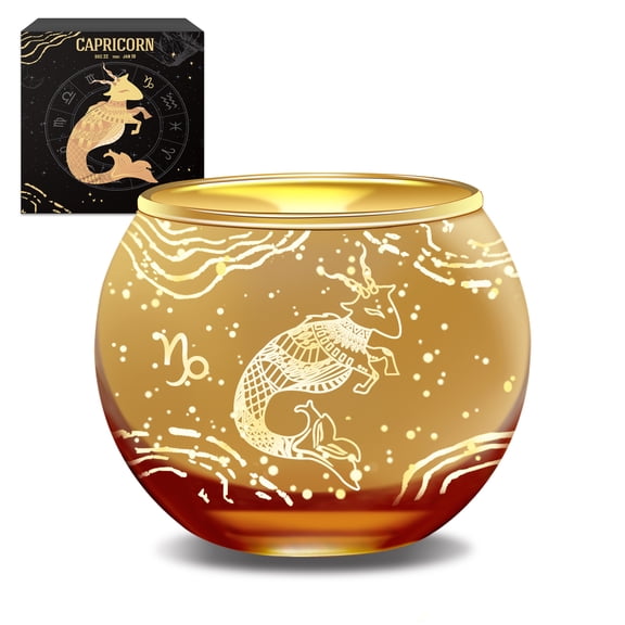 Aovila Capricorn Birthday Gifts for Women, Capricorn Tealight Candle Holder Gold Votive Candle Holder for Home Decor Table Decoration Christmas Table Centerpieces