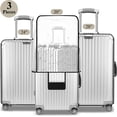 thumbnail image 1 of Aovky 3 Pieces Luggage Cover Protector, 20/24/28 inch Clear PVC Suitcase Covers for Luggage Waterproof Anti-Scratch Suitcase Covers Case Dustproof Luggage Sleeve Protector for Wheeled Suitcases, 1 of 7
