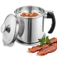 thumbnail image 1 of Aovky Bacon Grease Container with Fine Mesh Strainer, 1.8L(60 oz) Bacon Grease Saver for Kitchen, Stainless Steel Cooking Oil Container with Lid for Frying Oil and Cooking Grease, 1 of 9