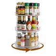 thumbnail image 1 of Aovky Lazy Susan Organizer, 3-Tier Clear Rotating Storage Tray, 9.25 inch Turntable Organizer for Cabinet, Pantry, Kitchen, Refrigerator, Tabletop, Bathroom, and Vanity., 1 of 8