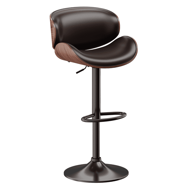 Aowos Bar Stools Modern Adjustable Swivel Barstools, Armless Kitchen ...