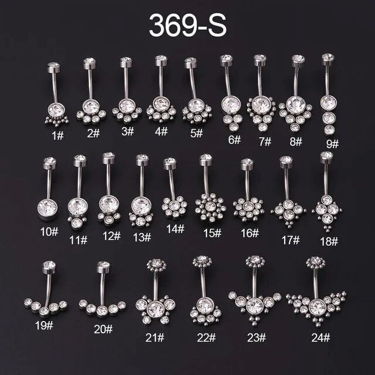 Aoxiang 1Piece 20G Stainless Steel Belly Button Rings Navel Piercing for  Women 24 Styles Sexy Helix Belly Ring Body Piercing Jewelry - Walmart.com