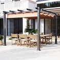 thumbnail image 1 of Aoxun 10' x 10' Beige Aluminum Pergola, Retractable Sun-Proof Canopy, 1 of 7
