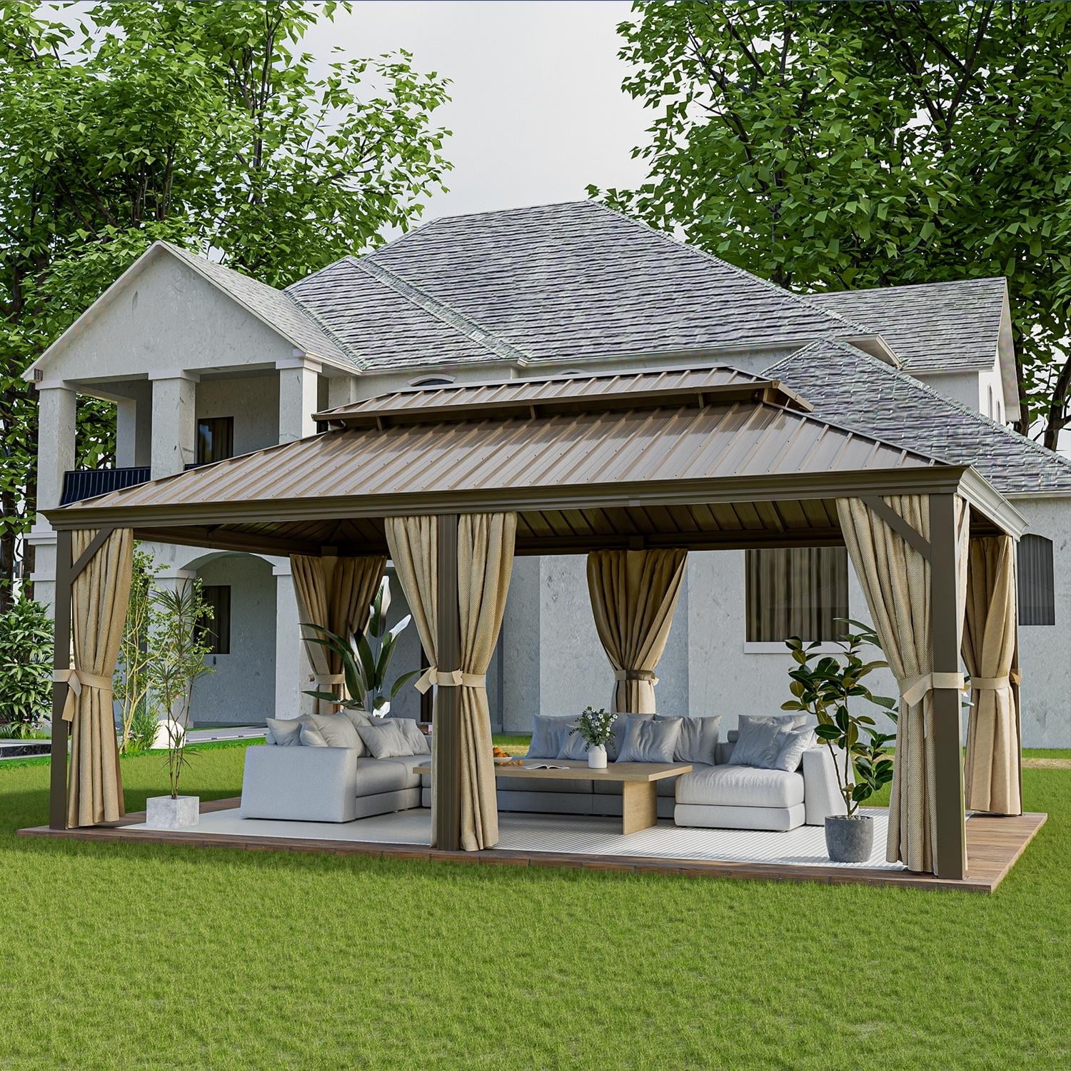 Lubis Cadir / CD3枚セット　12012 Aoxun 12'x20' Hardtop Gazebo, Outdoor Metal Cover, Pavilion