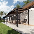 thumbnail image 1 of Aoxun 34' x 10' Gazebo for Patio, Gazebo Pergola with Sloped Roof, Large Wall-Mounted Heavy Duty Awnings, for Backyard, Deck, Patio, 1 of 9