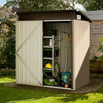 Aoxun 5' x 3' Outdoor Metal Storage Shed with Door & Lock for Backyard, Garden