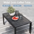 thumbnail image 1 of Aoxun Outdoor Coffee Table Rectangle, Patio Sectional Conversation Table for Outside,Black, 1 of 2
