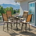 thumbnail image 1 of Aoxun Outdoor Swivel Bar Stools Outdoor Patio Bar Set, Patio Furniture Set, Set of 4, 1 of 7