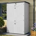 Aoxun Resin Shed 64 Cu.Ft Outdoor Waterproof Storage Vertical