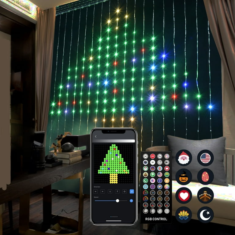 Waterproof curtain lights clearance