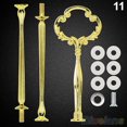 thumbnail image 1 of Aoyunhp 1 Set Metal 3 Tier Sturdy Vintage Party Wedding Cupcake Fruit Food Plate Stand Centre Handle Fittings Round Drill Hardware Rod Dessert Platter Rack for Wedding Parties Cake Stand Holder, 1 of 5