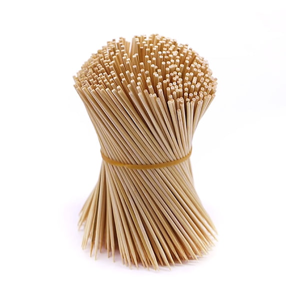 Aoyunhp 100Pcs Bamboo Skewers for Wooden Sticks,BBQ,Appetiser,Fruit,Cocktail,Kabob,Chocolate Fountain,Grilling,Kitchen,Crafting and Party,6"