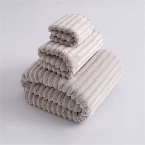 Aoyunhp 1Pc Bath Sheet Towels,Ribbed Stripe,Thickened Coral Velvet Towel Soft and Quick Drying,Super Soft Highly Absorbent Microfibers Quick Dry Luxury Shower Towel for Bathroom Spa Gym Hotel Yoga