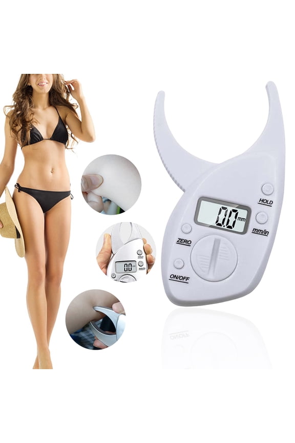 1Pc Body Fat Caliper Handheld Bmi Body Fat Measurement Device Body Measure Tape Arms Chest Thigh Or Waist Measuring Tape Measures Body Fat for Men And Women,Digital Body Fat Caliper
