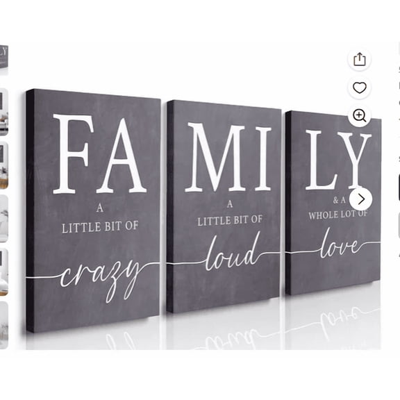 Aoyunhp 1Pc Family Where Life Begins And Love Never Ends Wall Art:3 Piece Love Quotes Wall Decor Above Bed,Modern Minimalist Family Signs Country Farmhouse Decor for Living Room Bedroom,11.8"x15.8"