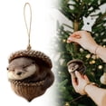 thumbnail image 1 of Aoyunhp 1Pc Forest Animal Series Christmas Ornaments,Cute Animal Christmas Ornaments,2D Flat Acrylic Hanging Pendant Creature Raccoon Hedgehog Decor,Christmas Tree Decorations for Home Holiday, 1 of 7