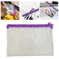 thumbnail image 1 of Aoyunhp 1Pc Waterproof Cosmetic Toiletry Pouch,Small Clear Makeup Bag,Pencil Case with Zipper Transparent PVC for Exams Home and Travel, 1 of 3