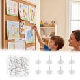 thumbnail image 1 of Aoyunhp 50Pcs Push Pins,Clear Flat Head Thumbtacks for Bulletin Board, Cork Board, Shadow Box, Wall Hanging Count In Reusable Box For Bulletin Boards And Wall Displays Plastic Head,0.62"x0.39", 1 of 8