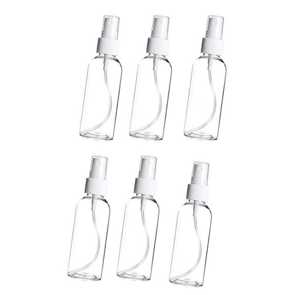 Aoyunhp 6Pcs Spray Bottles,Empty Transparent Plastic Fine Mist Spray Bottle,Travel Size Spray Bottle for Travel,Cleaning,Gardening,Skin Care atomizer for Essential Oils,Small Spray Bottle 50Ml