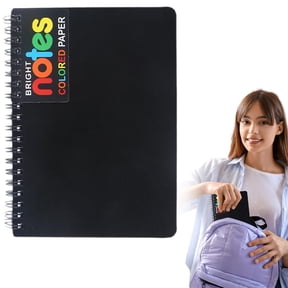 Aoyunhp Colored Notebook Paper,Spiral Notebook,Lined Paper Composition Perforated Notepad,Poly Cover Bright Neon Colored Lined Paper Memo Pads,Spiral Notebooks,Spiral Notepad 7.01"X5"