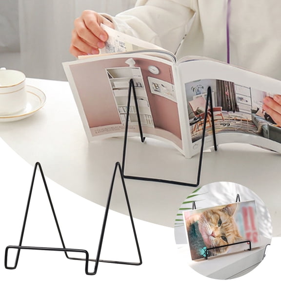 Aoyunhp Display Stand,Metal Plate Stands for Display,Book Display Stand,Plate Holder Pictures Frame Easel Display Stand,Tabletop Picture Stand,Iron Easels for Display Photo,Plate Display Stands