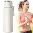 thumbnail image 1 of Aoyunhp Insulated Water Bottle with Cup Travel Coffee Mug with Handle Stainless Steel Tumblers Thermos for Hot and Cold Drinks Water Flask 16.9 Oz/500Ml, Reusable Travel Thermal Cups for Holder,Gym, 1 of 9
