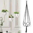 thumbnail image 1 of Aoyunhp Macrame Plant Hanger,Plant Hanger Macrame Cotton With 4 Legs for Living Room,Ceiling Without The Pot,Macrame Wall Hanging,Plant Hanger Indoor,Plant Hanger,Macrame Wall Hanging 35.43", 1 of 9