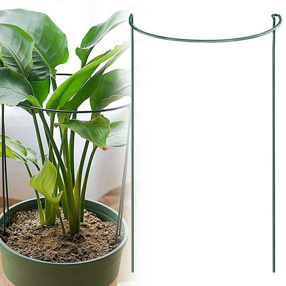 Aoyunhp Plant Supports for Outdoor Plants,Pant Support Stakes,Semi-Circular Metal Garden Plant Supports,Ring Border Support,Plant Support Ring Cage for Plants,Plant Supports for Indoor Plants
