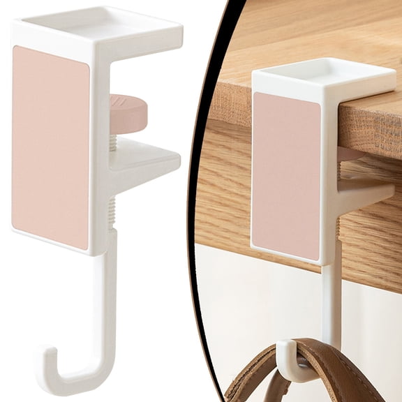 Aoyunhp Purse Hook for Table,Desk Hook Clamp,Portable Adjustable No Drilling Clip on,Desk Mount Bag Holder Hook,Handbag Hook Rack for Backpack Handbag Bookbag Classroom Home