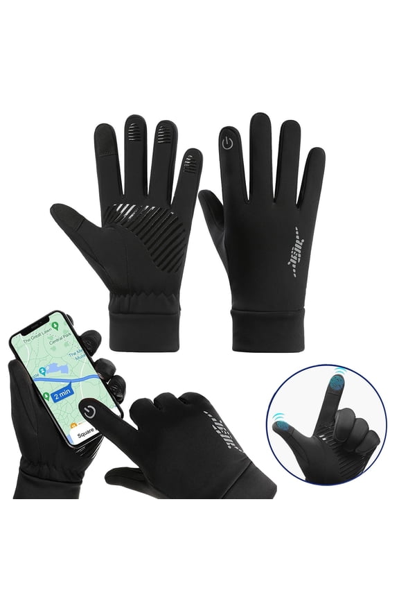Thermal Touch Screen Winter Gloves,2026 Snow Stopper Gloves for Men Women,Liners Thermal Warm Gloves Suit for Cold Weather Running,Cycling, Hiking,Bike,Ski,Snow,Driving,Work(1 Pair/Black)