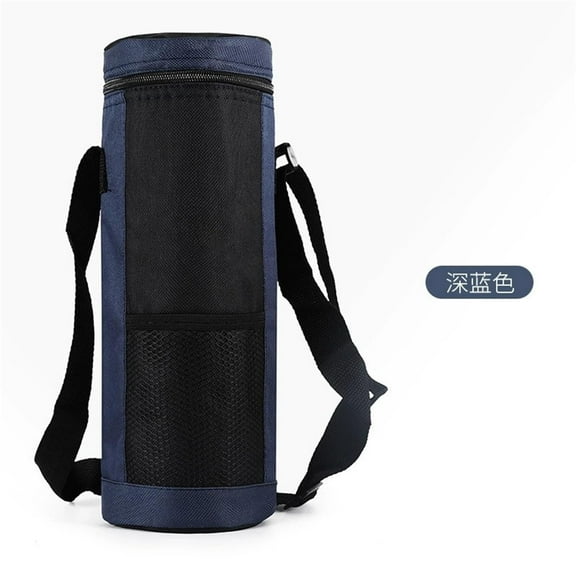 Aoyunhp Water Bottle Bag,Cooler Bag Insulated Handheld Pouch for Bottles for Picnics and Travel Heat-Resistant Lining for Wine Lovers,Water Bottle Holder with Strap,Insulated Bag