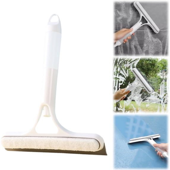 Aoyunhp Window Wiper,3 In 1 Window Cleaning Scraper,Squeegee for Shower Glass,3 In 1 Spray Function,All-Purpose Window Cleaner Tool,Squeegee for Window Cleaning 8.26"X10.23"