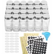 Aozita Clear Glass Airtight Spice Food Storage Jar 24 Count