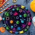 thumbnail image 1 of Aoznliie Paper Plates, 16 Pcs Neon Party Plates with Bright Splash Design, Disposable Cake Plates for Birthday Carnival Party Supplies, 7.08 Inch, 1 of 6