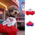 thumbnail image 1 of Aoznliie 4th of July Dog Dress, Patriotic Pet Outfit with American Flag Print, Independence Day Cat Costume Red White Blue for Small Medium Pets, S M L Sizes, 1 of 7