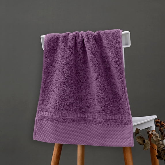 Aoznliie Bath Towel,Quick-drying Cotton Bath Towels,30x14 in Soft & Absorbent Bath Towels for Bathroom Hotel Gyms,Dark Purple