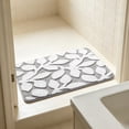 thumbnail image 1 of Aoznliie Bathroom Rugs, Leaf Pattern Soft Microfiber Bath Mat, 20x31 inch Non Slip Washable Absorbent Bath Rug for Bathroom,Gray, 1 of 6