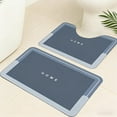 thumbnail image 1 of Aoznliie Bathroom Rugs Set 2 Piece, Diatomaceous Bath Shower Mat & U-Shaped Toilet Rug, Non-Slip Absorbent Bath Mats for Tub, Shower & Bathroom, 1 of 6
