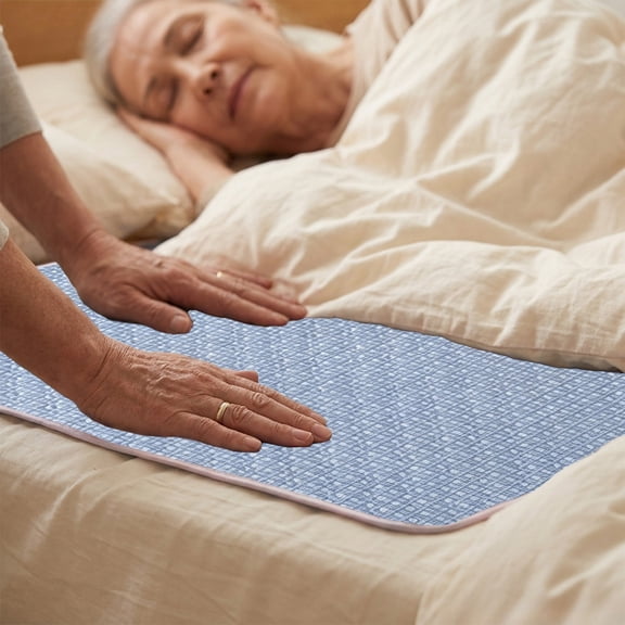 Aoznliie Bed Pads, Washable Reusable 35x28 inch Waterproof Incontinence Pad, Bed Protector for Multipurpose Use, Navy